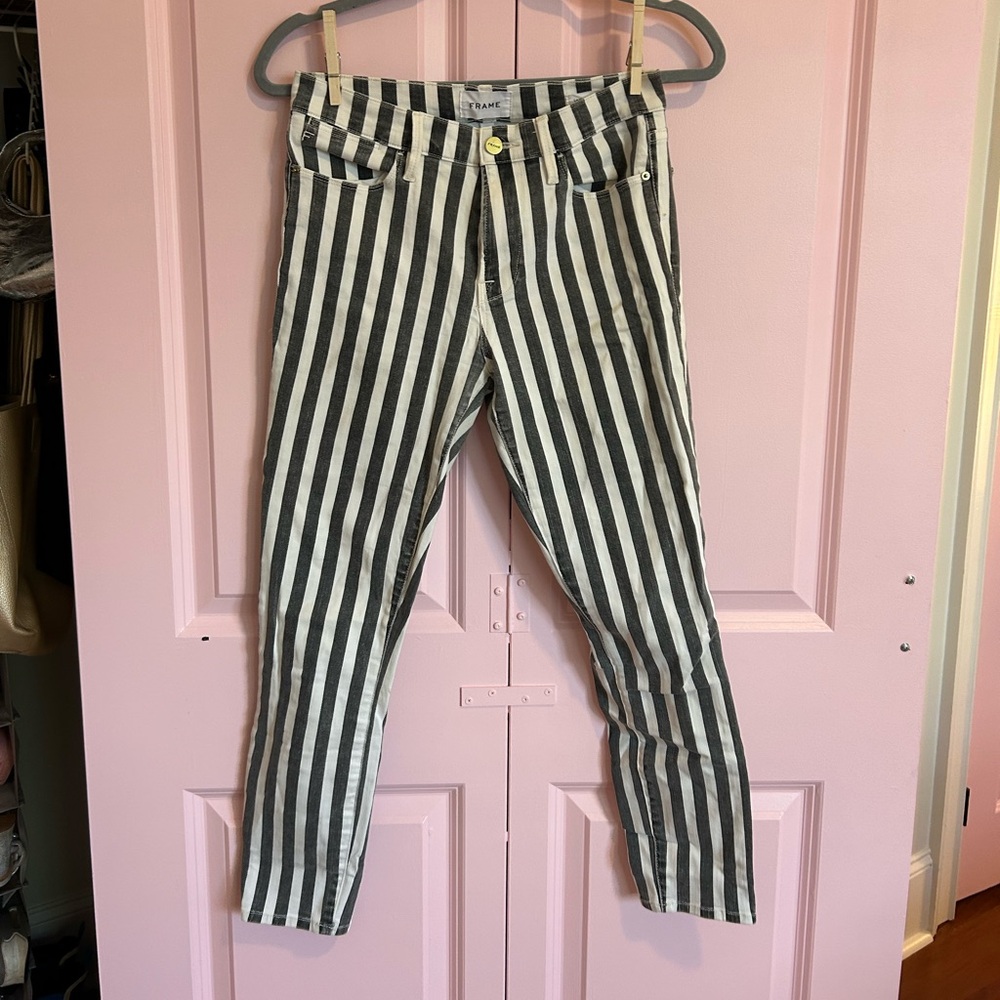 FRAME striped jeans